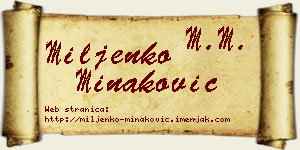 Miljenko Minaković vizit kartica